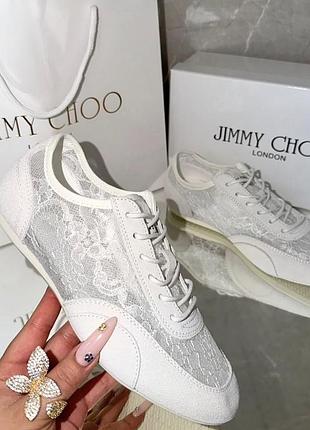 Кеди jimmy choo кросівки джимі чу мереживо мережевні жимі кроссовки кружево кружевные  кеды