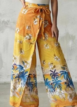 Легкие летние брюки на запах batik india, 100% вискоза