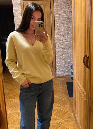 Шерстяний светр з домішками кашеміру massimo dutti, розмір s