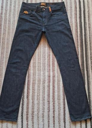 Мужские плотные деним джинсы superdry vintage copper black denim corporal slim