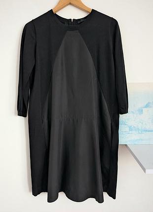Платье cos с хлопком , линией талии и рукавом 3/4, м