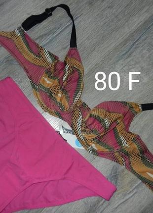 80f/xl*wiki*яскравий роздільний купальник на кісточках новий