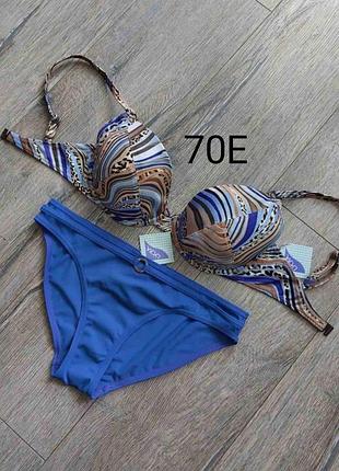 70е,38/s(10), change, стильный раздельный купальник на тонком поролоне, новый