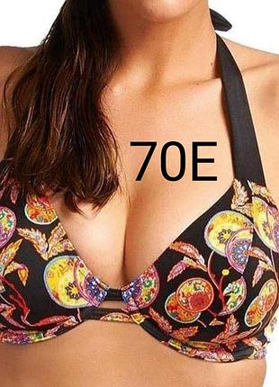 32dd,70е,freya samara halter bikini  раздельный купальник с узором на косточках, новый 10/38/s