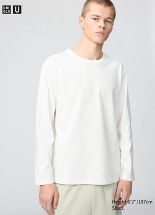 Однотонный лонгслив uniqlo