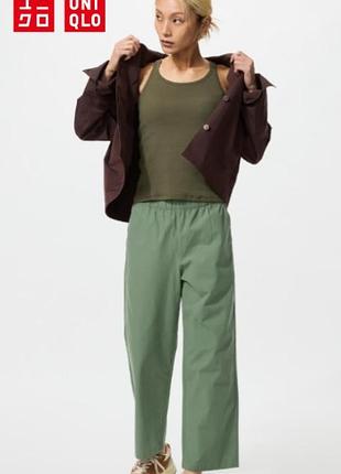 Хлопковые брюки свободного кроя uniqlo