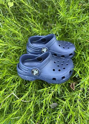 Крокси crocs дитячі темно сині c5 20-21 розмір