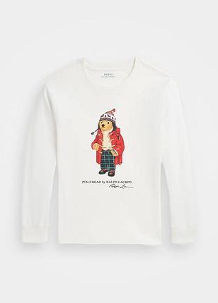 Детский лонгслив polo ralph lauren с принтом