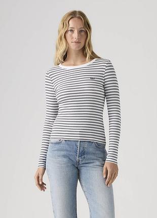 Жіночий лонгслів levi's кофта в смужку