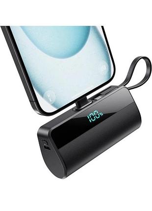 Портативний power bank 5500mah для iphone та android 8,1x4x2,5 см чорний amazon