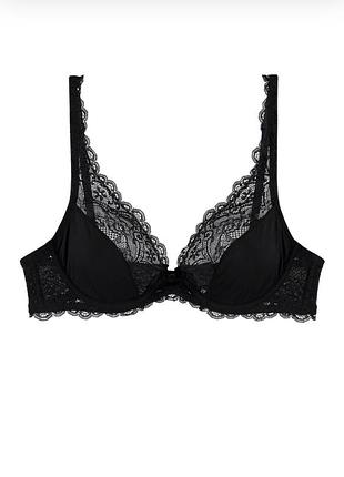 Мереживний бюстгальтер beldona lace comfort 85c (чорний)