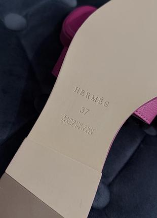 Нові рожеві шльопанці шльопки  хермес hermes 37 розмір 7