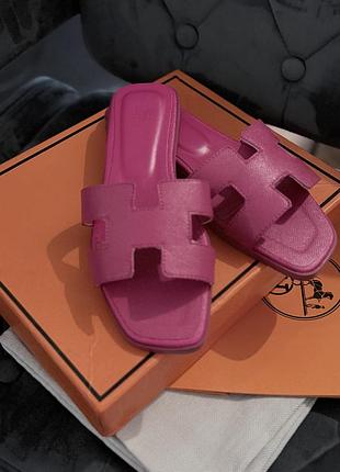 Нові рожеві шльопанці шльопки  хермес hermes 37 розмір 5