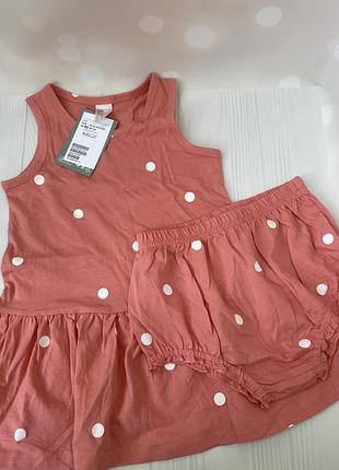 Сукня з шортами h&m для дівчинки 92 плаття h&m