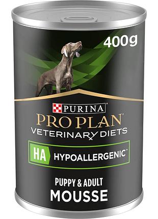 Блок (12 шт.) вологий дієтичний корм pro plan veterinary diets ha hypoallergenic для дорослих собак та цуценят для зниження ознак