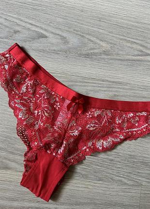 Красные женские трусики р.10