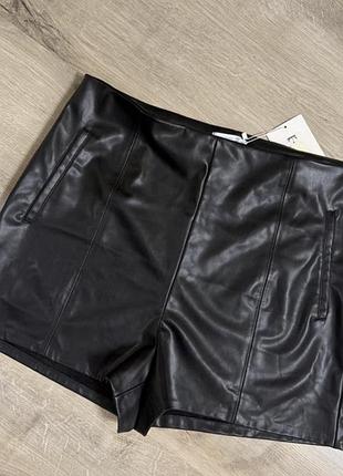 💗 нові шкіряні шорти на високій талії primark eur 48/2xl