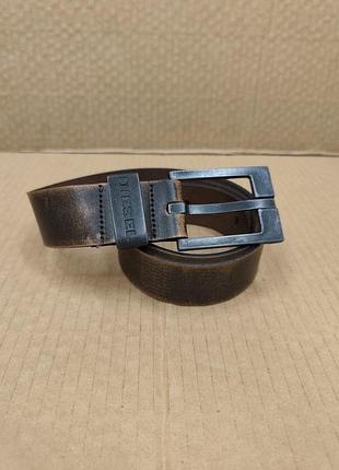 Кожаный ремень diesel (оригинал / made in italy) 100\3.8см