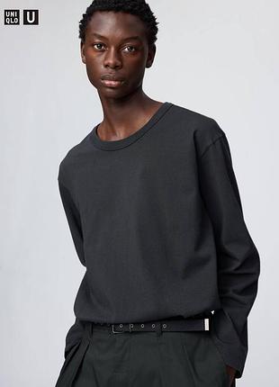 Однотонний лонгслів uniqlo