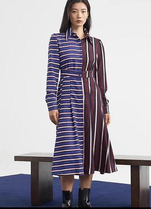 Сукня-сорочка жіноча міді в смужку/h&m/xxs