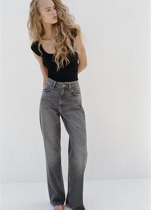 Джинси  wide leg zara