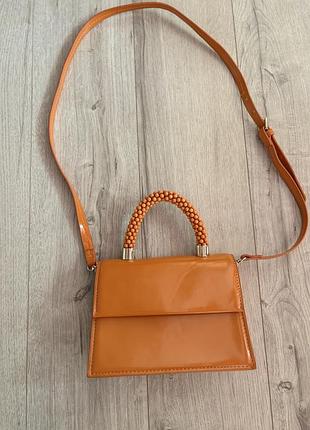 Помаранчева сумка zara