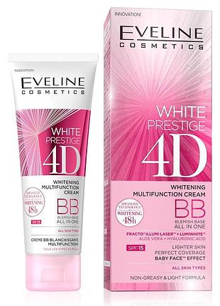 -крем eveline cosmetics white prestige 4d bb cream, 50 мл, стоимость понижена.