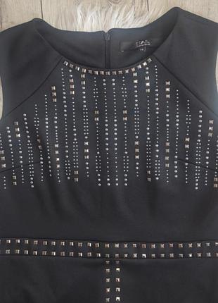 Черное вечернее платье-футляр с заклепками star by julien macdonald (размер распространительшин 16 / xl-xxl)