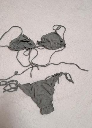 Купальник роздільний zara s розмір новий хакі