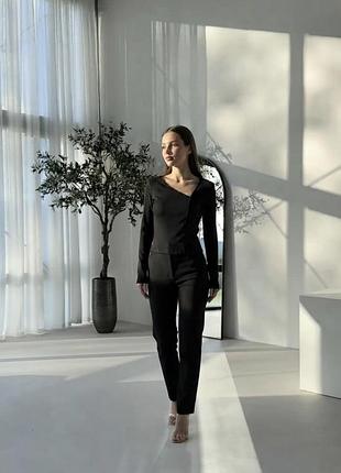Кофта чорна жіноча з вирізом, lcw casual, розмір l