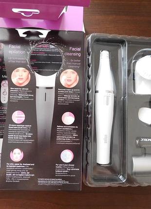 Епілятор для обличчя braun face se810 2 в 1 (плюс насадка для очищення обличчя)