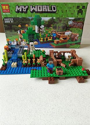 Большой набор конструкторов my world, серия minecraft, 4 шт. 2