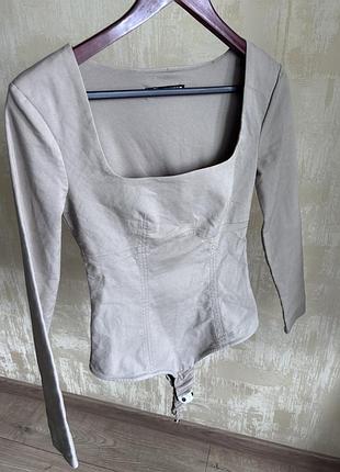 Боді від zara , корсет, лонг , хакі, оливковий , бежевий , кофта , сорочка , блуза mango