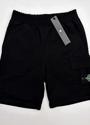 Мужские шорты stone island черные на лето бриджи стон айленд размеры только: xs, s, m, l, xl, 2xl, 3хl