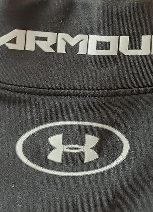 Черная термокофта лонгслив бренда under armour. 7