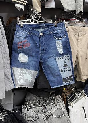 Шорти чоловічі, джинсові розписані