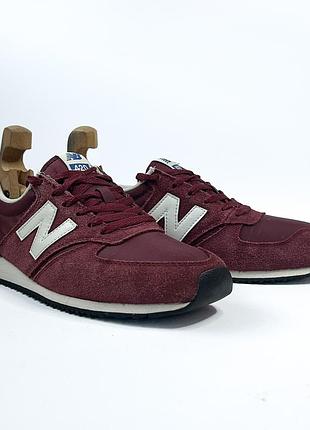 Чоловічі замшеві кросівки new balance 420 burgundy (u420rdw) оригінал, р. 42