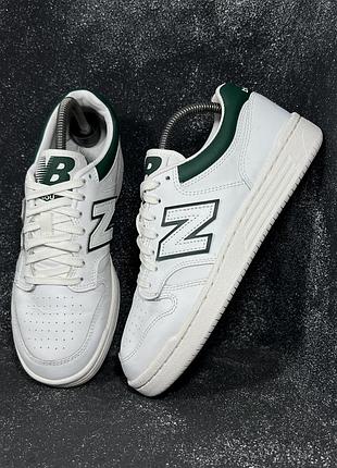 Білі шкіряні кросівки new balance 480
