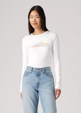 Женский лонгслив levi's с принтом
