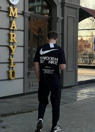 Футболка чоловіча nike big swoosh чорна розмір тільки: l