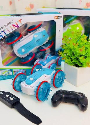 Дитяча машинка амфібія перевертень на пульті управління радіоуправлінні трюкова