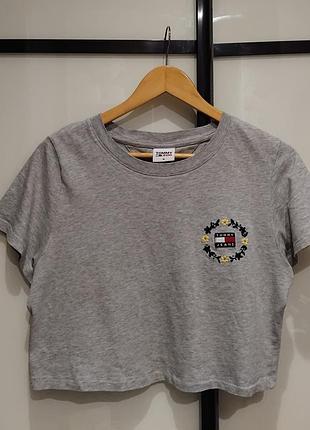 Укороченая футболка tommy jeans,100%хлопок