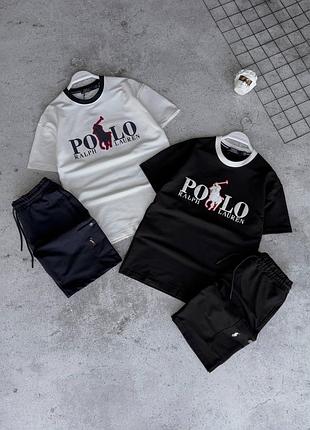 Стильный комплект футболка + шорты polo ralph lauren