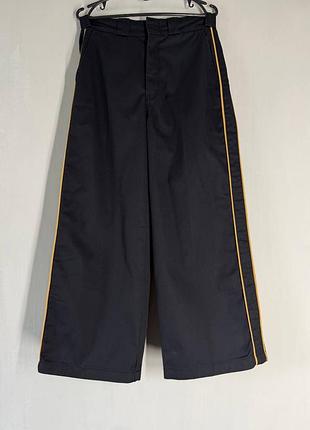 Широкие брюки dickies w26 оригинал черные с лампасами (трубы / палаццо / стритстайл)