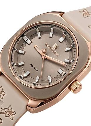 Наручний годинник naviforce mira beige flower, 2 ремінці