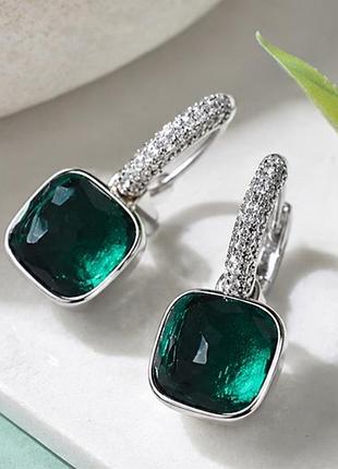 Сережки срібло 925 pomellato вишукані елегантні застібка кільце