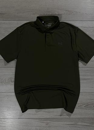 Хаки мужская поло футболка андер армор under armour performance, xl, оригинал