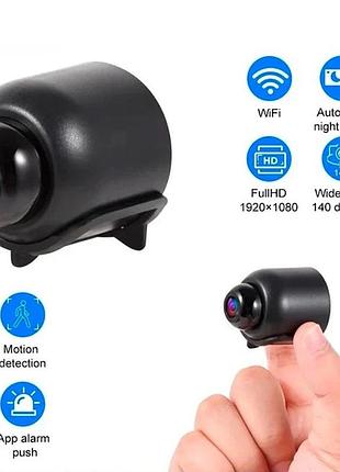 Мини камера ip видеонаблюдения wi-fi fullhd 1080блок camera x5