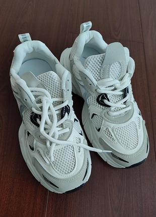 Кросівки жіночі нові білі у стилі balenciaga 36–37 (23,5 см) масивна підошва, легкі, трендові chunky sneakers, спортивні casual