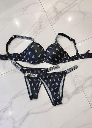 Комплект білизни стрази, камінці  victoria’s secret. с 75 с 85